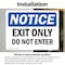 Signmission Exit Only Do Not Enter OSHA Notice Sign, Vinyl Decal, 10in W x 7in L, 2PK OS-2PACK-NS-D-710-L-12222 - alternate 6